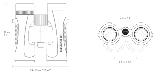 Бинокль Hawke Endurance ED 8x32 WP черный (36200)